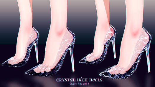 crystal high heels
